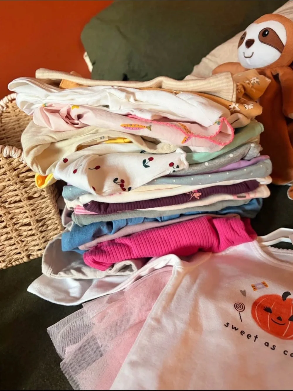 Basket full of Baby Girl Clothes (12m-24m